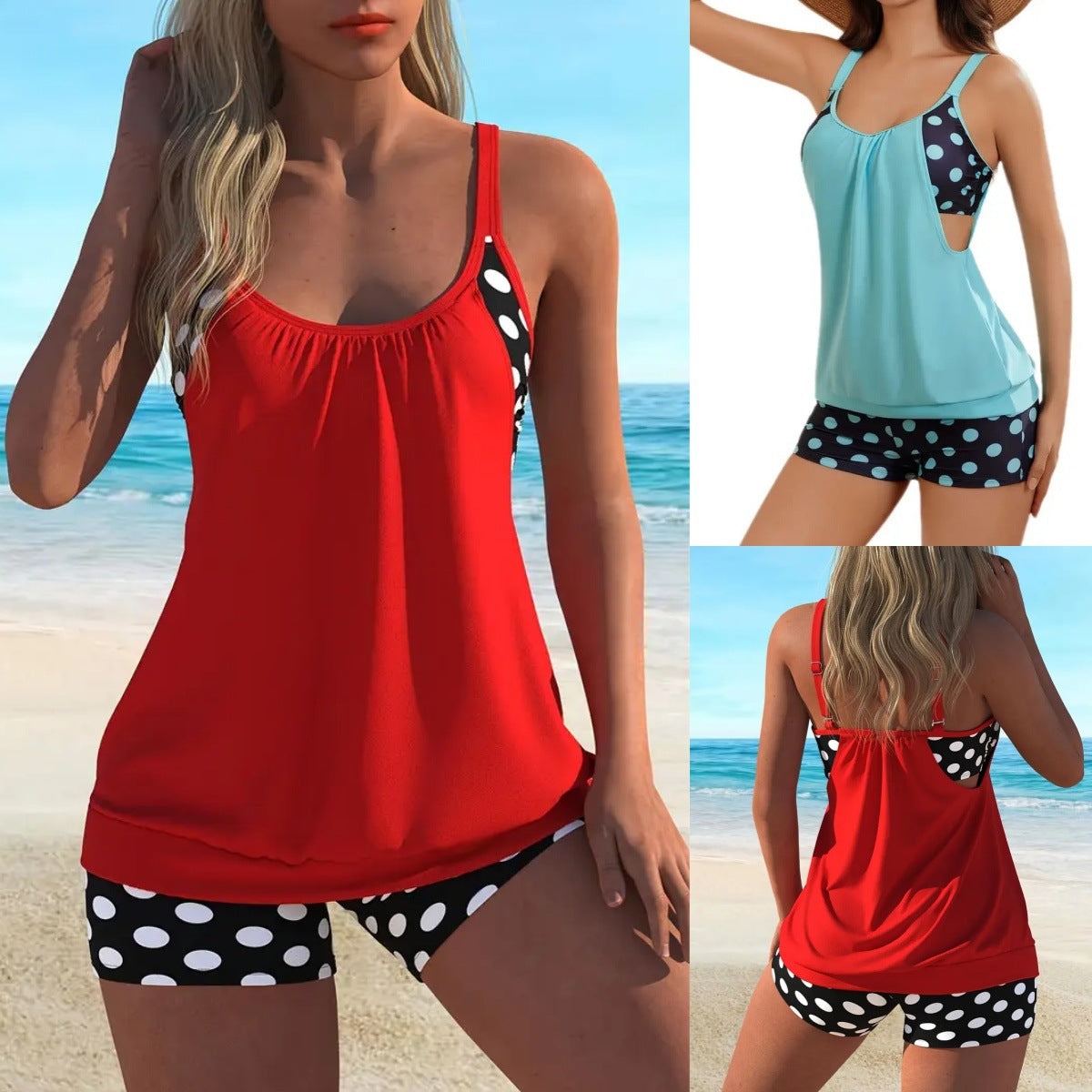 🏖️ Été chaud – 49 % de réduction 👙 Ensemble bikini deux pièces à pois pour femme