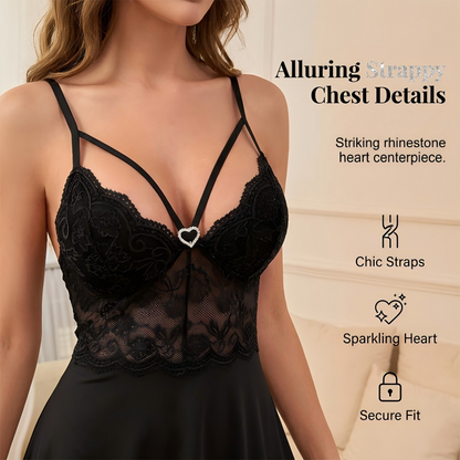 Nuisette sexy à bretelles fines pour femme