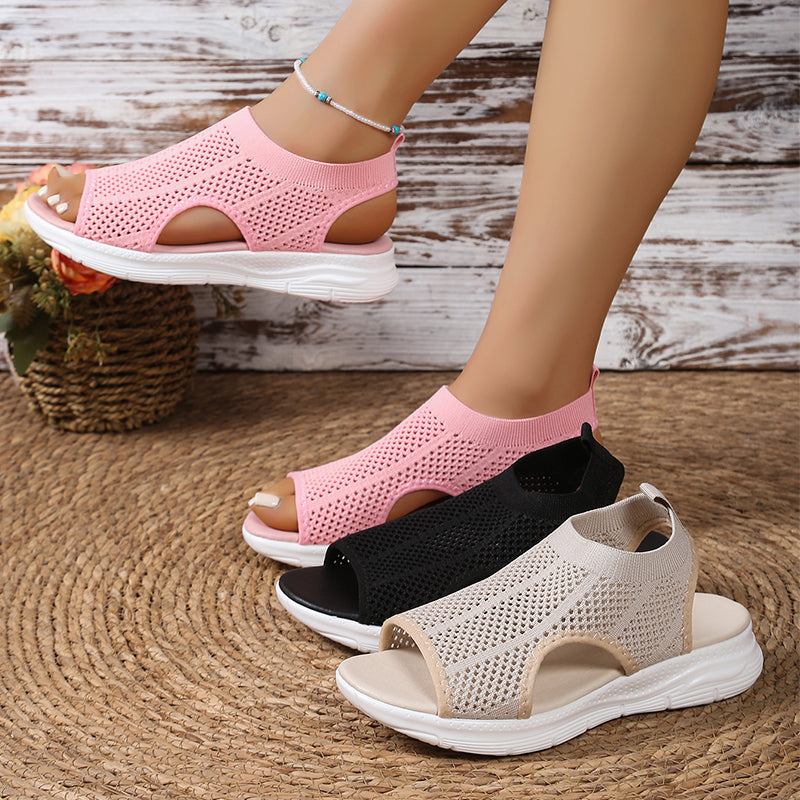 👡 Atmungsaktive Netzgewebe-Sandalen mit offener Zehenpartie für Damen | Bequem & léger