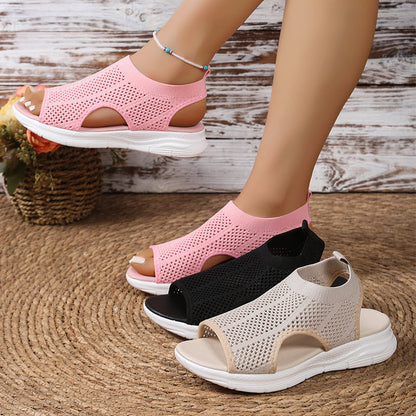 👡 Atmungsaktive Netzgewebe-Sandalen mit offener Zehenpartie für Damen | Bequem & léger