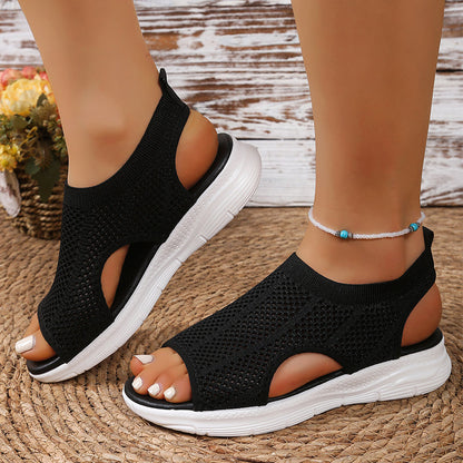 👡 Atmungsaktive Netzgewebe-Sandalen mit offener Zehenpartie für Damen | Bequem & léger