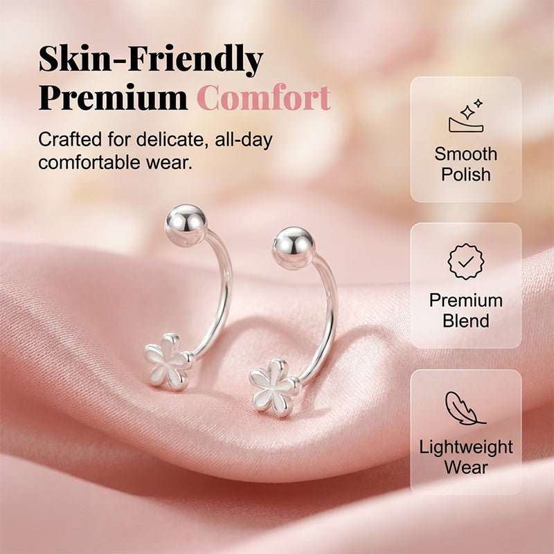 Boucles d'oreilles à vis en forme de fleur pour femmes