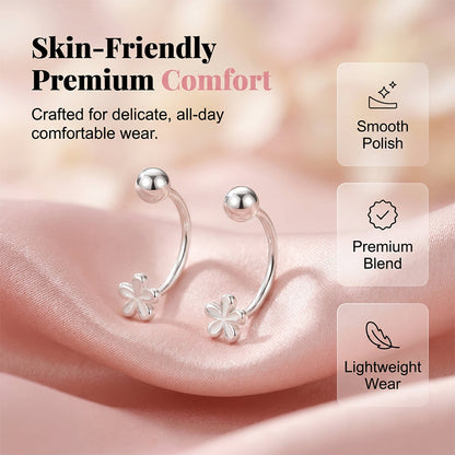 Boucles d'oreilles à vis en forme de fleur pour femmes