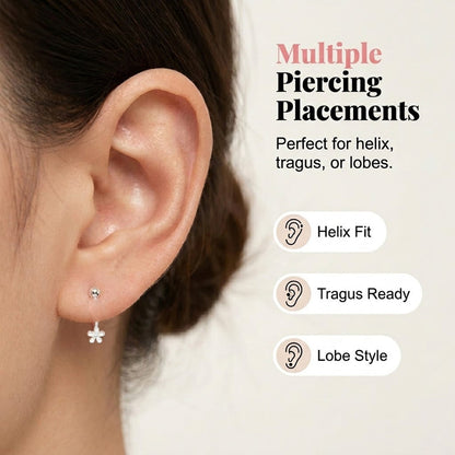 Boucles d'oreilles à vis en forme de fleur pour femmes