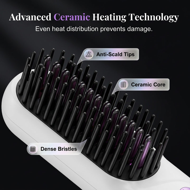 Brosse lissante sans fil multifonction en céramique