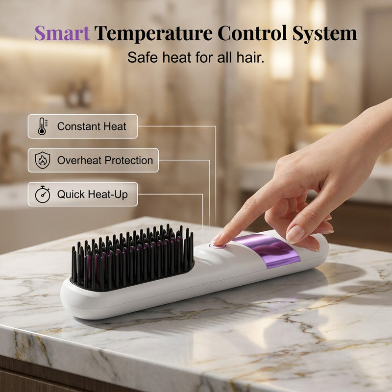 Brosse lissante sans fil multifonction en céramique
