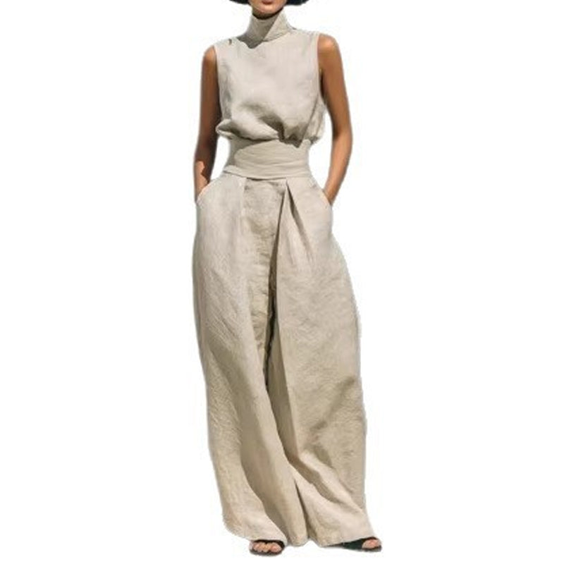 💥 NOUVEAUTÉ : -50 % 🔥 Ensemble 2 pièces pour femme (haut et pantalon à jambes larges) – moderne, élégant et fluide ✨
