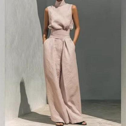 💥 NOUVEAUTÉ : -50 % 🔥 Ensemble 2 pièces pour femme (haut et pantalon à jambes larges) – moderne, élégant et fluide ✨