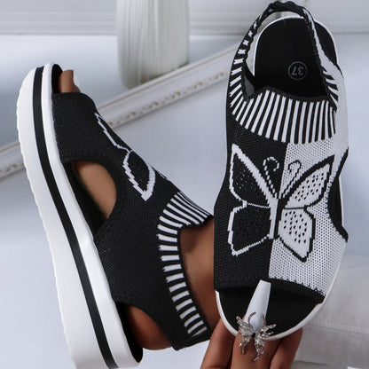 👡 Sandales plates à bout ouvert pour femme – talon compensé confortable, style aérien, idéales pour la plage, les vacances et le quotidien