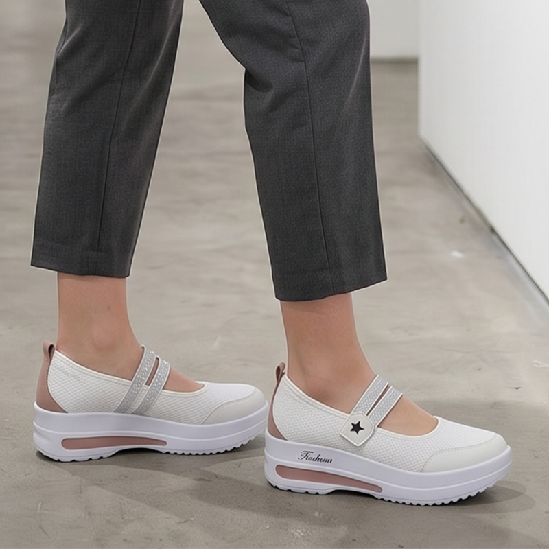 👟Baskets femme respirantes en maille à enfiler à plateforme