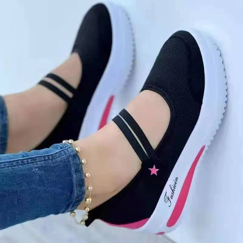 👟Baskets femme respirantes en maille à enfiler à plateforme