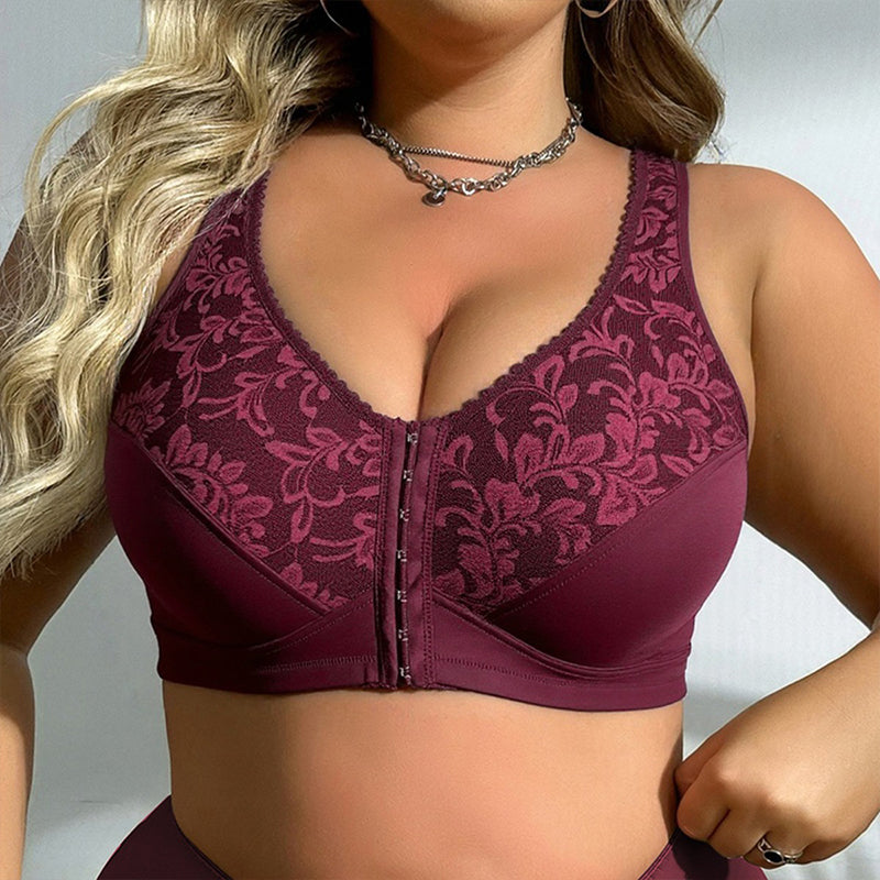 Plus Size Comfort Bra with Front Closure Design