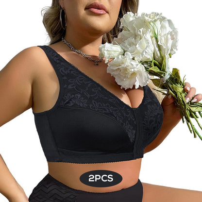 Plus Size Comfort Bra with Front Closure Design