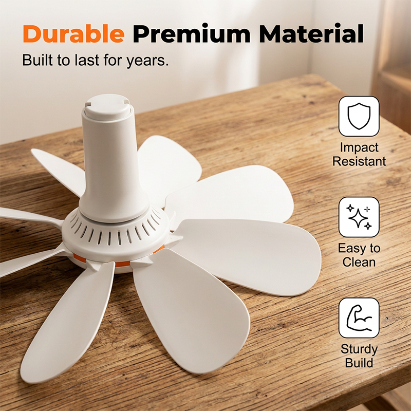 🏆DERNIER JOUR DE VENTE : 50 % DE RÉDUCTION !🔥Mini ventilateur de plafond portable avec crochet de suspension