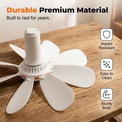 🏆DERNIER JOUR DE VENTE : 50 % DE RÉDUCTION !🔥Mini ventilateur de plafond portable avec crochet de suspension