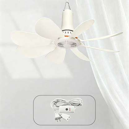 🏆DERNIER JOUR DE VENTE : 50 % DE RÉDUCTION !🔥Mini ventilateur de plafond portable avec crochet de suspension