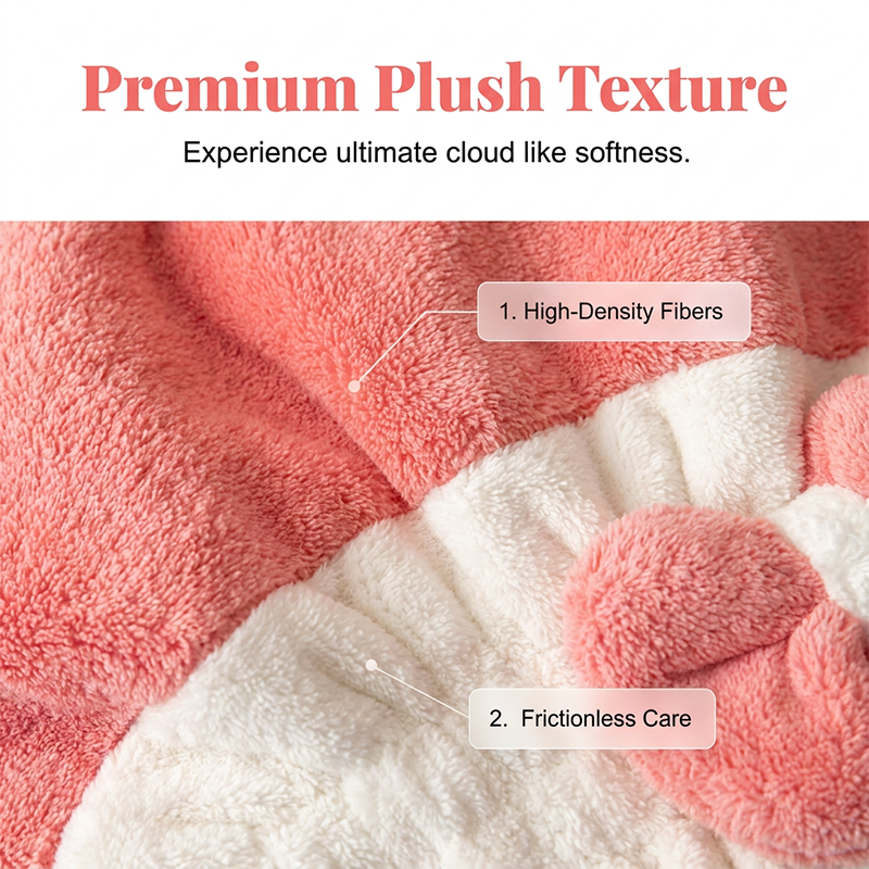 💦2+1 gratuit💦Bonnet séchoir à cheveux ultra-absorbant avec nœud💆‍♀️