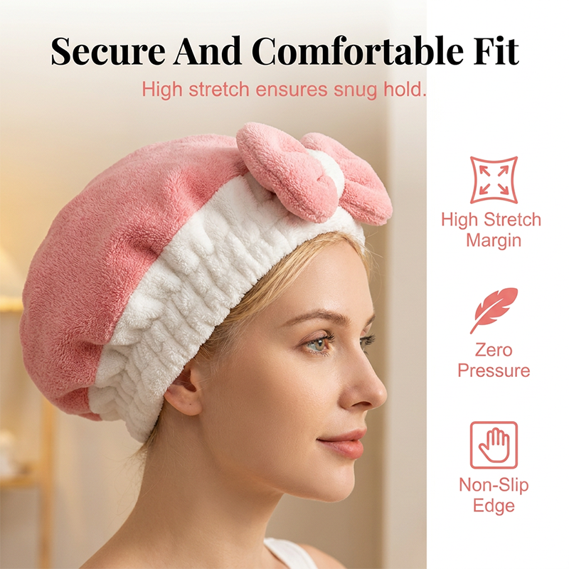 💦2+1 gratuit💦Bonnet séchoir à cheveux ultra-absorbant avec nœud💆‍♀️