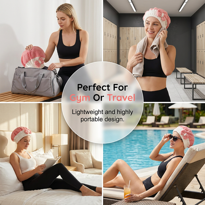 💦2+1 gratuit💦Bonnet séchoir à cheveux ultra-absorbant avec nœud💆‍♀️