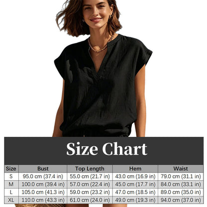 Ensemble haut décontracté à col en V et short pour femme