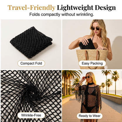 🏆 Paréo d'été en crochet métallique – Léger, aéré et naturellement élégant pour l'été.💐