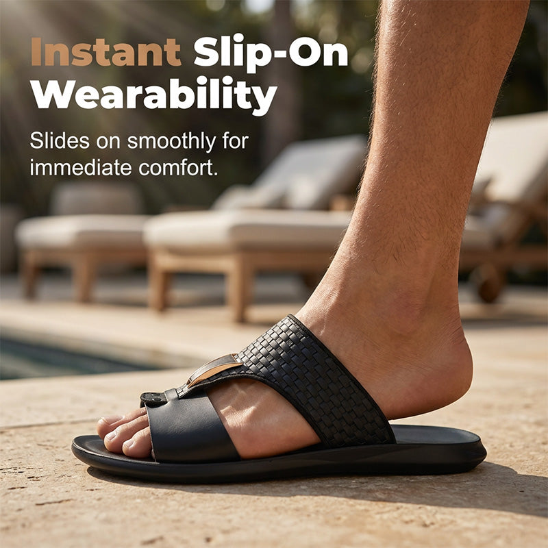 Herren-Freizeitsandalen mit flacher Sohle – parfait, léger et idéal pour Strand, Alltag & Haus ☀️