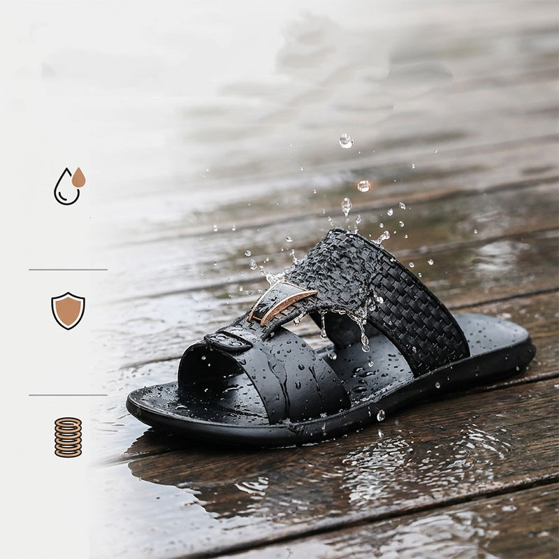 Herren-Freizeitsandalen mit flacher Sohle – parfait, léger et idéal pour Strand, Alltag & Haus ☀️