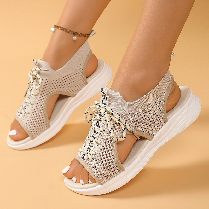 ☀️ Le best-seller de l'été 2026 est arrivé ! 👡Sandales compensées femme en maille respirante, bout ouvert