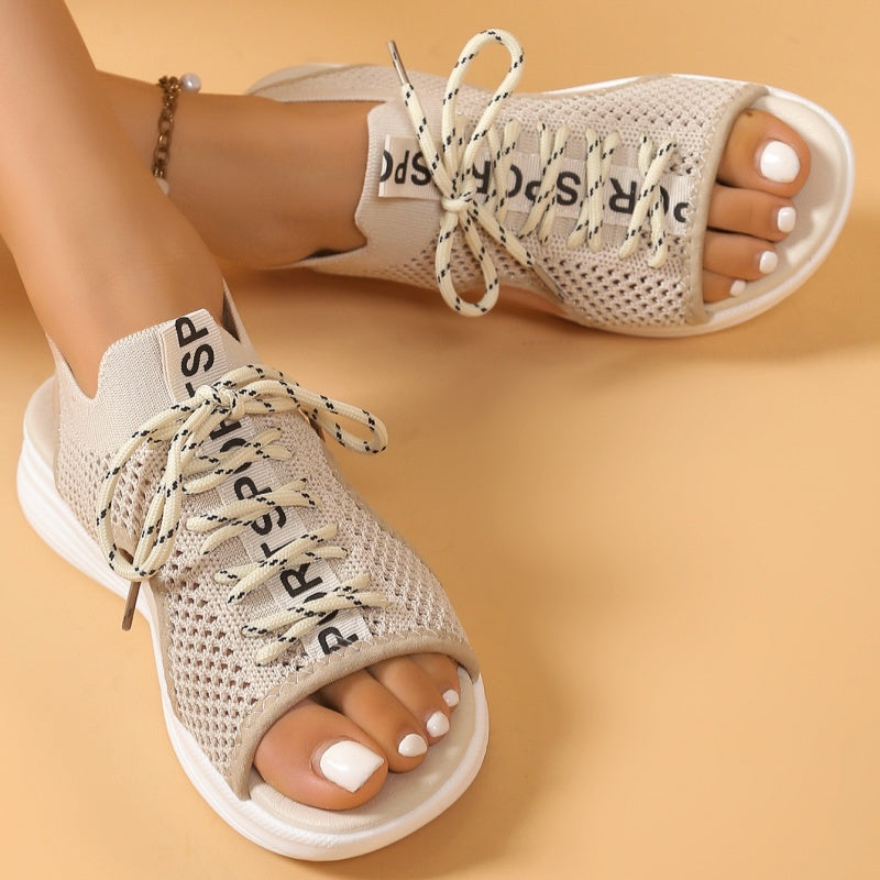 ☀️ Le best-seller de l'été 2026 est arrivé ! 👡Sandales compensées femme en maille respirante, bout ouvert