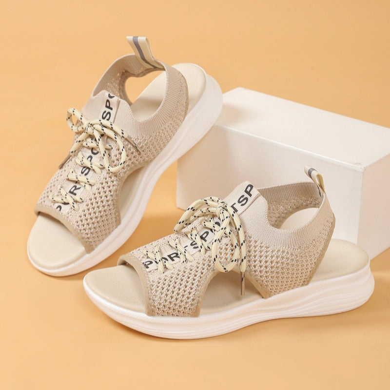 ☀️ Le best-seller de l'été 2026 est arrivé ! 👡Sandales compensées femme en maille respirante, bout ouvert