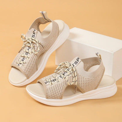 ☀️ Le best-seller de l'été 2026 est arrivé ! 👡Sandales compensées femme en maille respirante, bout ouvert