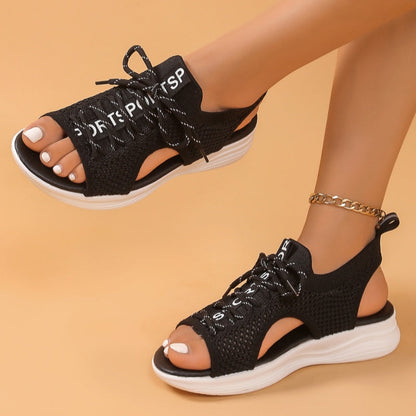 ☀️ Le best-seller de l'été 2026 est arrivé ! 👡Sandales compensées femme en maille respirante, bout ouvert