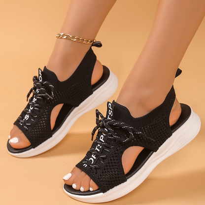 ☀️ Le best-seller de l'été 2026 est arrivé ! 👡Sandales compensées femme en maille respirante, bout ouvert