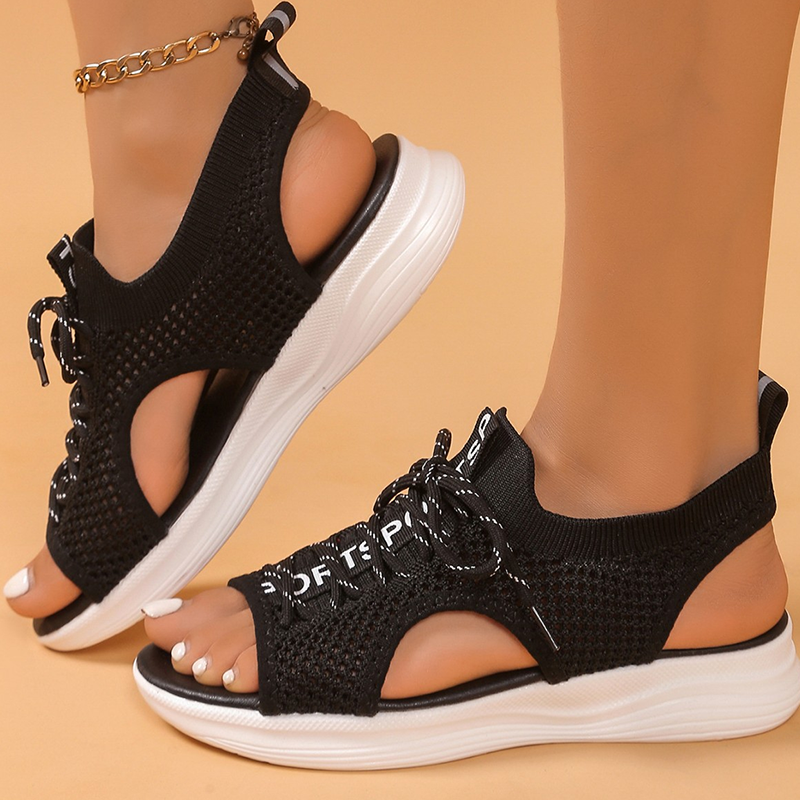 ☀️ Le best-seller de l'été 2026 est arrivé ! 👡Sandales compensées femme en maille respirante, bout ouvert