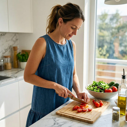 👗🌸  Robe sans manches en denim à ourlet à volants pour femme