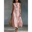 Robe ample sans manches à imprimé libellule pour femme