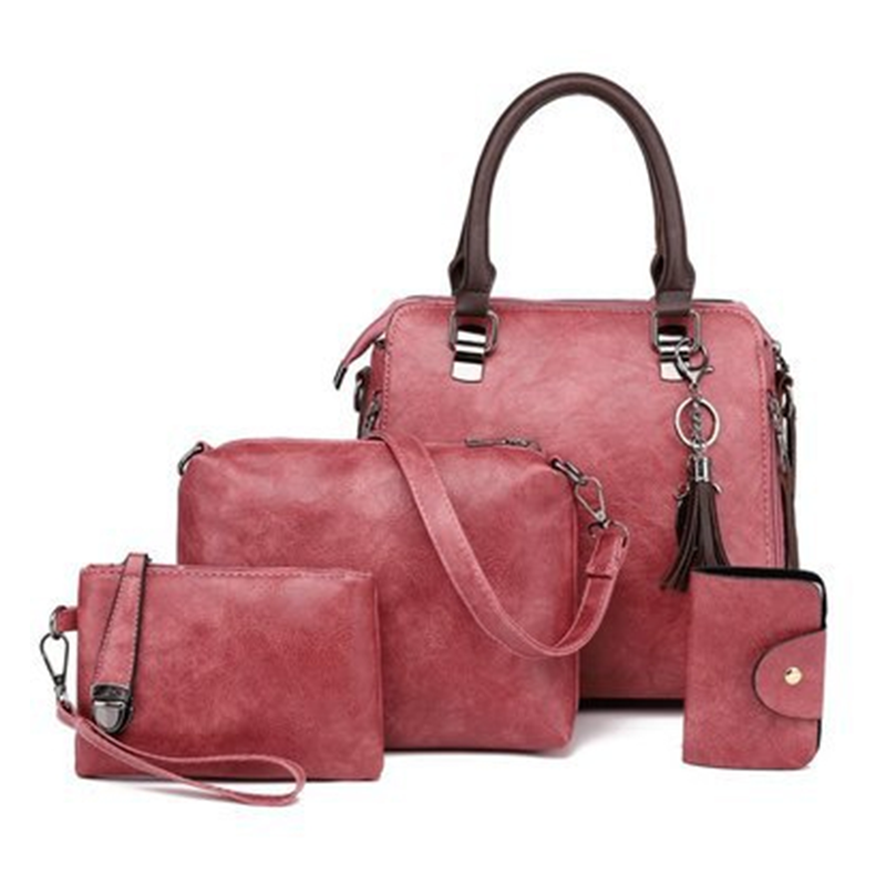 Ensemble de sacs à main 4 pièces en similicuir pour femme