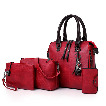 Ensemble de sacs à main 4 pièces en similicuir pour femme