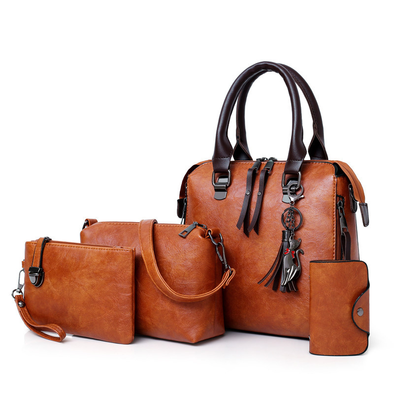 Ensemble de sacs à main 4 pièces en similicuir pour femme