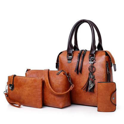 Ensemble de sacs à main 4 pièces en similicuir pour femme