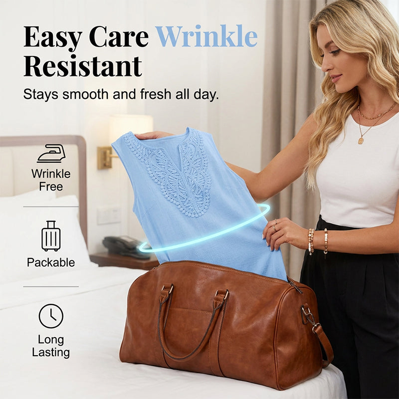 🍃🧳🌊 OFFRE LIMITÉE 50% DE RÉDUCTION! Robe Décontractée d'Été Légère et Respirante – Anti-Froissage, Séchage Rapide, Parfaite pour Voyager – Un Indispensable de la Garde-Robe pour les Explorations par Temps Chaud 🌴☀️