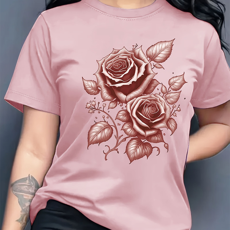 ⭐T-shirt élégant pour femme à imprimé floral