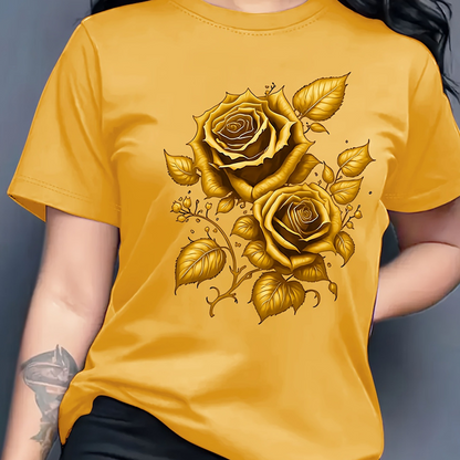 ⭐T-shirt élégant pour femme à imprimé floral