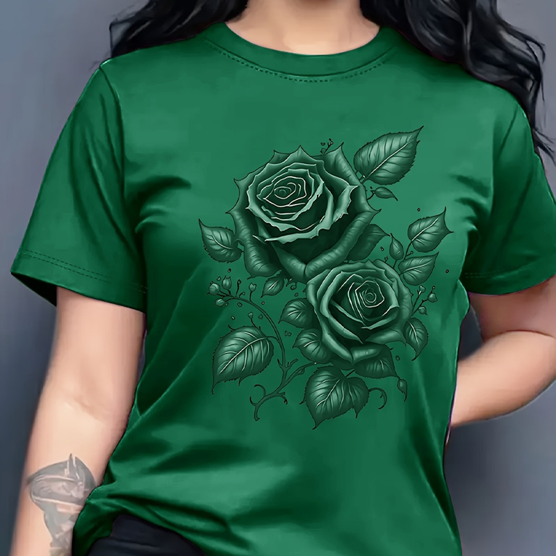 ⭐T-shirt élégant pour femme à imprimé floral