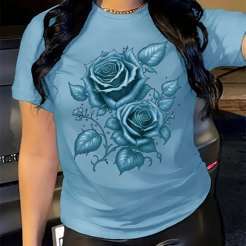 ⭐T-shirt élégant pour femme à imprimé floral