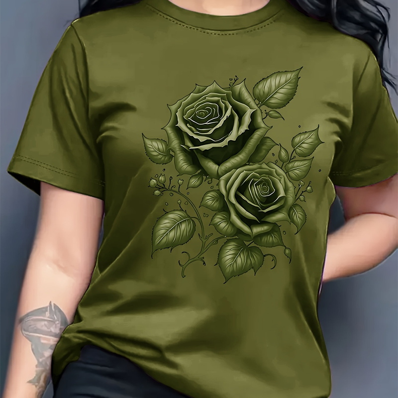 ⭐T-shirt élégant pour femme à imprimé floral