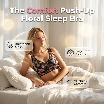 Soutien-gorge push-up confortable à fleurs