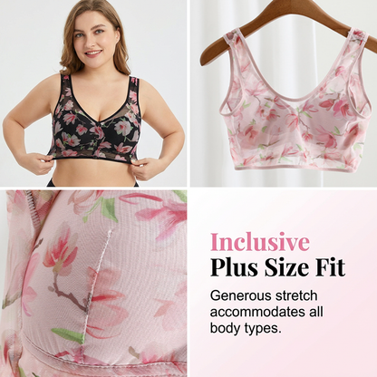 Soutien-gorge push-up confortable à fleurs
