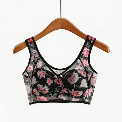 Soutien-gorge push-up confortable à fleurs
