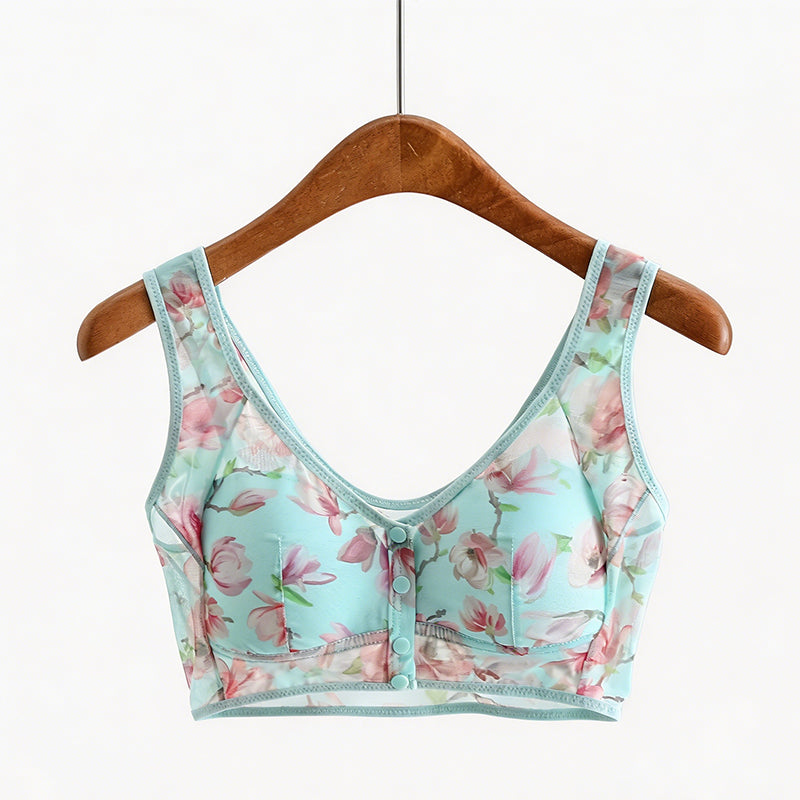 Soutien-gorge push-up confortable à fleurs